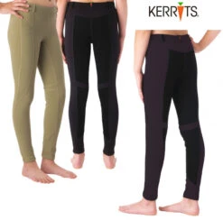 Kerrits Kids Flex Tight II Full Seat, Black & Tan