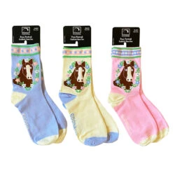 Epona Pony Portrait Socks, Three Colors, Junior