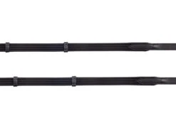 Camelot Web Reins With Stops, Black & Brown, 5/8" X 54", Cob/Horse