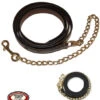 Tory Leather Lead With 24" Chain, Havana Or Black -Horse Supply Store LToryChainShank 30862.1466105335.1280.1280