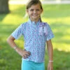 Belle & Bow Rainbelle Turquoise, Short Sleeve Sun Shirt, Kids 2 - 10 Years -Horse Supply Store Rainbelle Turquoise sunshirt SS 89118.1646708883.1280.1280