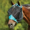 Weatherbeeta Comfitec DELUXE Fine Mesh Mask, No Ears, 4 Sizes -Horse Supply Store l 1006938000 BLACK TURQUOISE fine mesh no ears 31480.1648067100.1280.1280
