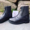 Belle & Bow Devon Front Zip LEATHER Paddock Boots, Black Or Brown, Sizes 6T - 2K -Horse Supply Store l 808734 syntovia black 77902.1678226902.1280.1280