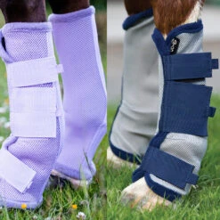 Amigo Fly Boots, Set Of Four, Lavender & Navy/Silver