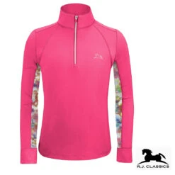 RJ Classics Sienna Jr Sun Shirt, Raspberry/Kaleidescope, XXS - XL