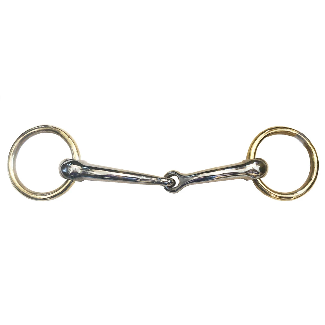 British Brass Loose Ring Snaffle 4'', 4.5'' 3 British Brass Loose Ring Snaffle 4'', 4.5''
