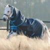 Amigo Pony Bravo 12 Plus Medium Turnout Blanket, Navy/Turquoise/Aqua/Blue, 45"-69" -Horse Supply Store l akrp42 bedc amigo bravo 12 pony plus medium 250g 1 18623.1667230601.1280.1280