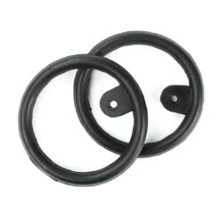 Eco Pure Peacock Rubber Rings With Tabs, Black