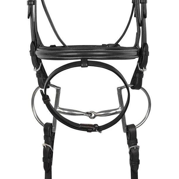 Americana Padded Dressage Bridle With Flash - Pony & Cob 4 Americana Padded Dressage Bridle With Flash - Pony & Cob - Image 2