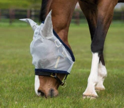Amigo Fine Mesh Fly Mask With Ears, Three Sizes -Horse Supply Store l amigo finemesh silver navy 24135.1489532627.1280.1280