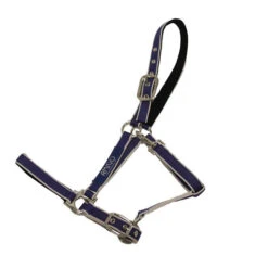 Amigo Padded Nylon Halter From Horseware Ireland, 3 Colors & 3 Sizes -Horse Supply Store l amigo halter navy silver layout 42412.1648416063.1280.1280