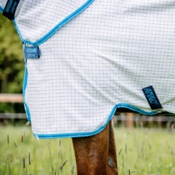 Amigo Aussie All-Rounder Fly/UV Sheet, Disc Front, Blue Check/Electric Blue, 54" - 69" -Horse Supply Store l aussie afrp9t b5ae 9 1 41521.1678918976.1280.1280