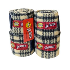 Baker Pony Polo Wraps With Navy Velcro, 3.5" X 5'