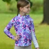 Belle & Bow Long Sleeve Sun Shirt, Flower Power, 2 - 14 Years -Horse Supply Store l bell bow flower power sunshirt 34598.1664125990.1280.1280