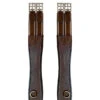 Belle & Bow Fancy Stitched Padded Leather Girth, 2-End Elastic, 36" - 44"