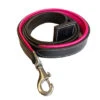 Belle & Bow Fancy Stitched, Leather Lead With Pink Padding -Horse Supply Store l belle bow leather lead with pink 17514.1622416599.1280.1280