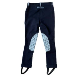 Belle & Bow Navy/Blue Belle Schooling Jodhpurs, Sizes 2 - 10 Years -Horse Supply Store l belle bow navy blue belle schooling jods back 35014.1641320240.1280.1280