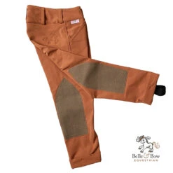 Belle & Bow Front Zip Rust Jodhpurs, Sizes 2 - 14 Years