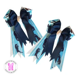 Bows To The Shows, Blue Jumper, Navy/White/Light Blue