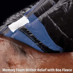 Weatherbeeta Comfitec Premier Free II Detach-A-Neck Heavy, 66" - 69" -Horse Supply Store l comfitec premier dan dark blue closeup3 57426.1664387345.1280.1280