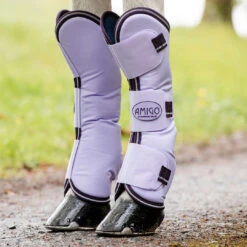 Amigo Shipping Boots , Lavender/Plum/Silver, Set Of 4