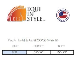 EIS (Equi In Style) COOL Shirt, Youth, African Violet/Zebra -Horse Supply Store l eis youth size chart 55371.1624298260.1280.1280