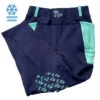 Belle & Bow Fleece Lined Riding Tights, Navy/Turquoise, Kids 5 - 14 Years -Horse Supply Store l fleece schooling navy turquoise 1 47608.1670856946.1280.1280