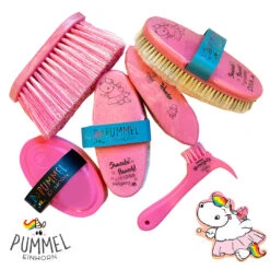 Haas Roly-Poly Unicorn Coat Gloss Brush, Pink Or Silver -Horse Supply Store l haas pink unicorn collection 2 72321.1670694120.1280.1280