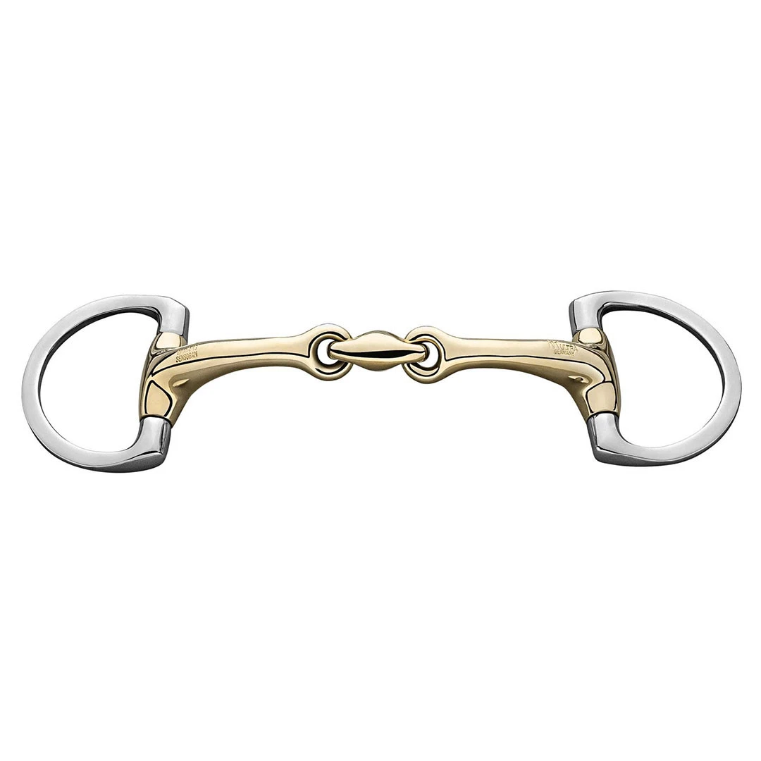 Herm Sprenger Dynamic RS Bradoon With Dee Rings, Double Jointed, 4.25" And 4.5"