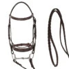 Huntley Equestrian Sedgwick Padded, Fancy Stitched Wide Noseband Bridle, Australian Nut -Horse Supply Store l huntley padded bridle 85599.1575925593.1280.1280