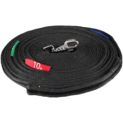 Kincade Two-Tone Lunge Line With Circle Markers, 3 Colors -Horse Supply Store l kincade two tone lunge black grey 72747.1539713518.1280.1280