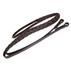 Nunn Finer Rubber Lined, Raised Fancy Stitched Pony Reins, Havana -Horse Supply Store l nunn finer rubber lined laced reins 60077.1620517575.1280.1280