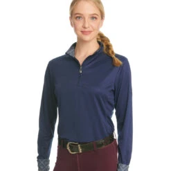 Ovation Childs CoolRider UV Tech Shirt, Navy & Victory Blue