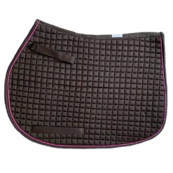 PRI Cotton Quilted Pony Saddle Pad -Horse Supply Store l pri chocolate magenta 60353.1642800549.1280.1280