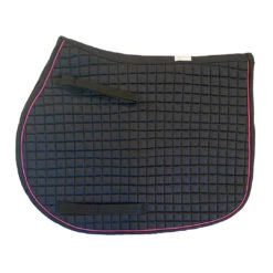 PRI Cotton Quilted Pony Saddle Pad -Horse Supply Store l pri pad black witih magenta 98512.1634765441.1280.1280
