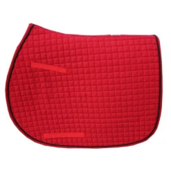PRI Cotton Quilted Pony Saddle Pad -Horse Supply Store l pri pad red with black piping 27847.1634765552.1280.1280