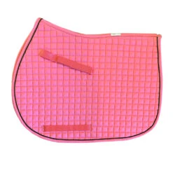 PRI Cotton Quilted Pony Saddle Pad -Horse Supply Store l pri pink with black pad 14997.1634765441.1280.1280
