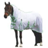 Saxon Mesh Combo Neck Fly Sheet With Belly Band, White/Mint/Blue, 48" - 69" -Horse Supply Store l saxon mesh gusset combo white mint blue 88545.1583287290.1280.1280