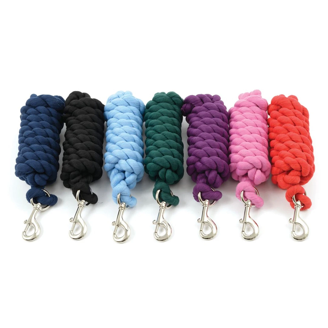 Shires Solid-Colored 8' Cotton Lead Ropes 3 Shires Solid-Colored 8' Cotton Lead Ropes