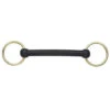 Shires Rubber Coated In-Hand Bit, Brass Rings, 4", 4.5" -Horse Supply Store l shires in hand rubber bit 65220.1598471183.1280.1280