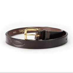 Tory 1" Youth Fancy Stitch Belt, Black Or Havana, 20'' - 26'' -Horse Supply Store l tory 3034 Youth Stitch Belt Havana 79669.1598327104.1280.1280