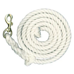 Troyer's White 1/2" X 6.5' Cotton Lead Rope