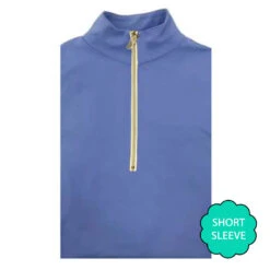 Tailored Sportsman Ladies SHORT Sleeve Icefil Sun Shirts, Aquamarine & Periwinkle -Horse Supply Store l tts ss periwinkle 98642.1676153841.1280.1280
