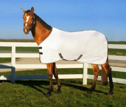 TuffRider Comfy Mesh Fly Sheet, White/Black, 48" - 69"