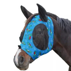 Weatherbeeta DELUXE Stretch Bug Eye Saver Fly Mask With Ears, Pony & Cob, Turtles