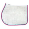 Wilkers Hunter Schooling Pad With Trim & Piping, 3 Colors -Horse Supply Store l wilkers shooling white raspberry teal 54647.1613935653.1280.1280