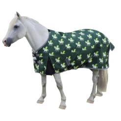 TuffRider Medium Turnout, Pegasus Unicorns On Hunter Green, 48" - 63"